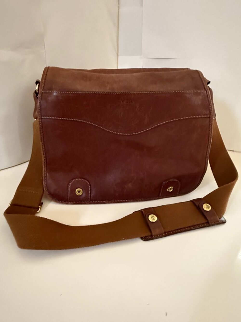 Rare Vintage Ghurka No. 220 Convoy Leather Messenger Bag - Registered